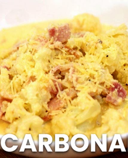 Keto Carbonara / Low Carb Cauliflower Cheese And Bacon