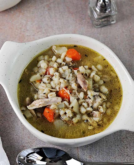 Instant Pot Chicken and Barley Soup