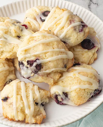 Soft Lemon Blueberry Cookies