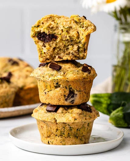 Vegan Chocolate Chip Zucchini Muffins
