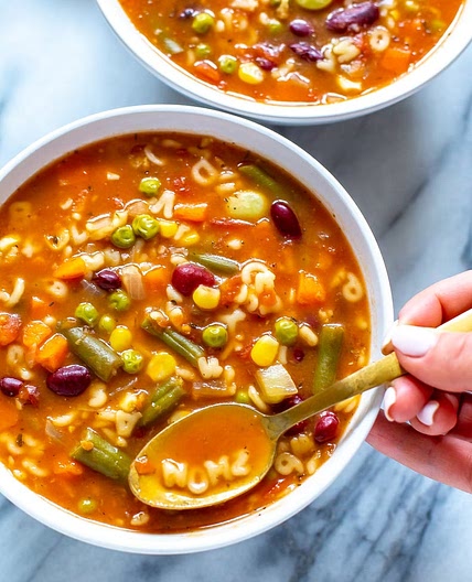 Homemade Alphabet Vegetable Soup {One Pot Meal}