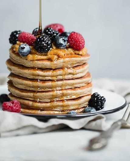 Cottage Cheese Banana Oatmeal Protein Pancakes