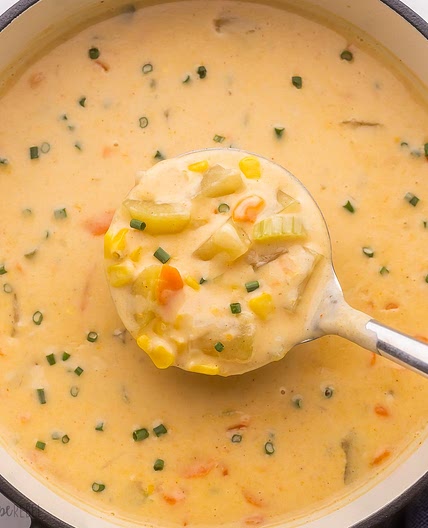 Creamy Nacho Potato Soup