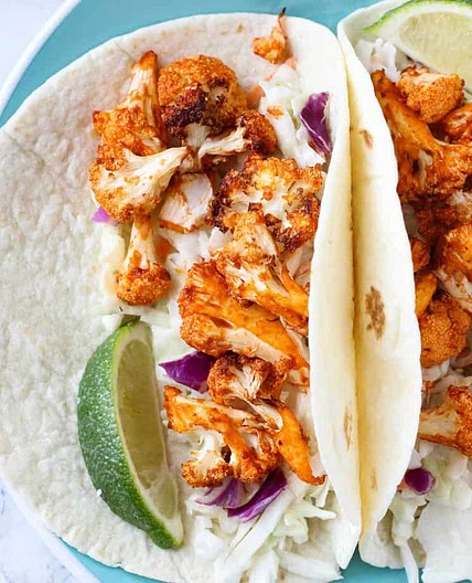 Buffalo Cauliflower Tacos