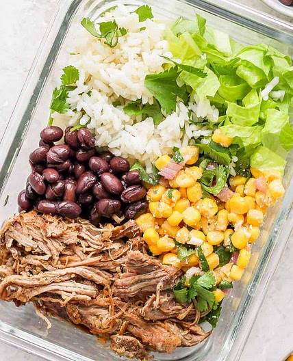 Slow Cooker Carnitas Burrito Bowls