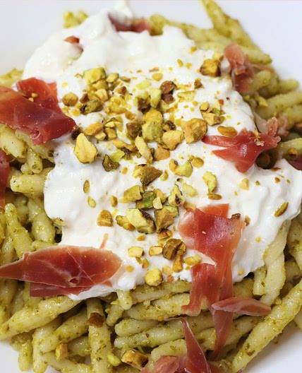 Stracciatella Pasta with Pesto