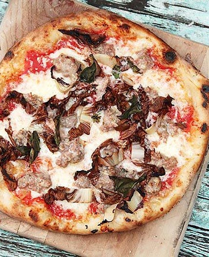 Sausage and Radicchio Pizza