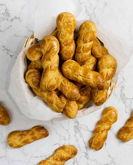 Orange and Vanilla Braided Cookies