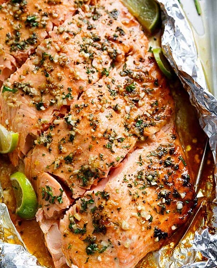 Honey Lime Garlic Butter Salmon