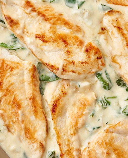 Healthy Lemon Chicken Scallopini with Spinach