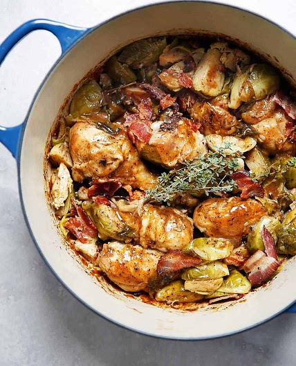 Braised Apple Cider Chicken Dinner