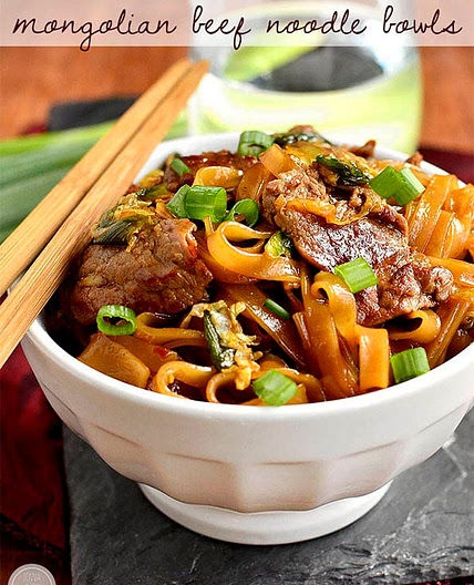 Gluten-Free Mongolian Beef Noodle Bowls