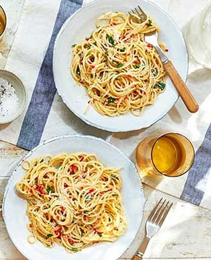 Amalfi lemon, chilli & anchovy spaghetti