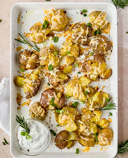 Smashed Baked Potatoes Recipe