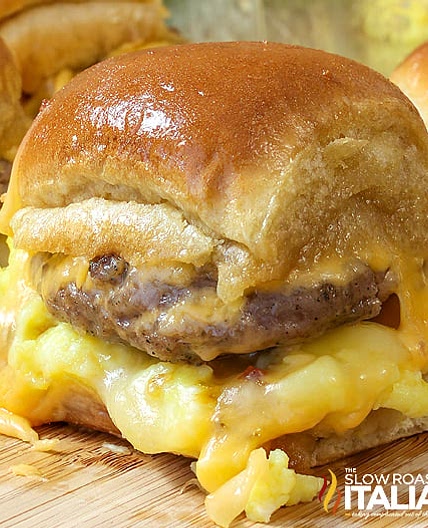 Sausage Egg and Cheese Breakfast Sliders + Video