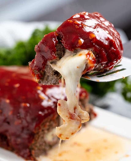 Mozzarella Stuffed Meatloaf