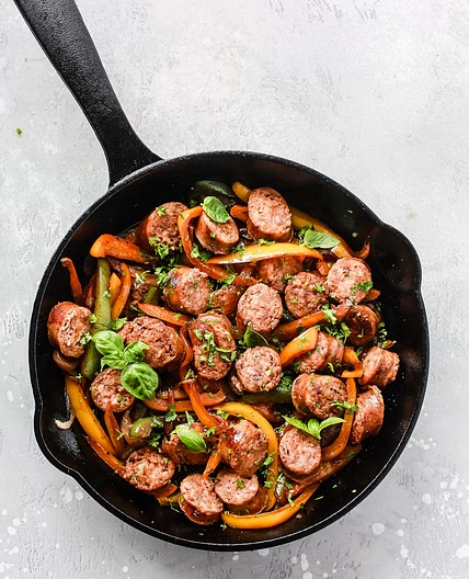 Italian Sausage, Onions and Peppers Skillet