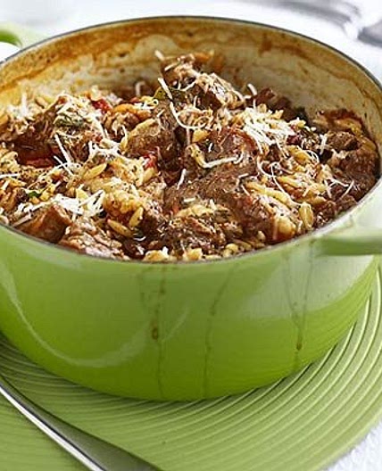 Greek lamb with orzo