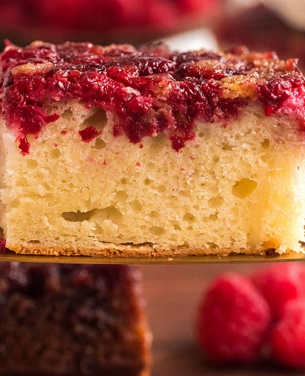 Raspberry Upside Down Cake