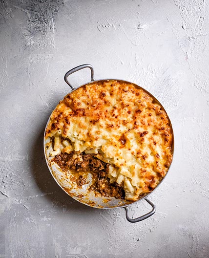 Mac 'n' cheese with rich beef ragu