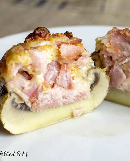 Ham & Cheese Stuffed Mushrooms