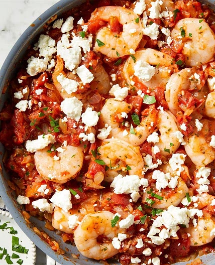Feta Shrimp Skillet