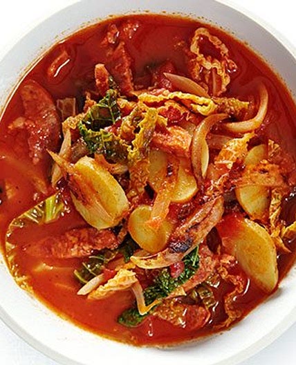 Chorizo & cabbage stew