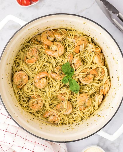 Shrimp Pesto Pasta