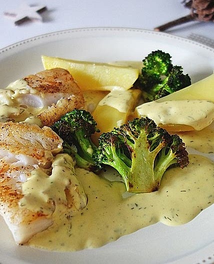 Kabeljau in Senfsauce