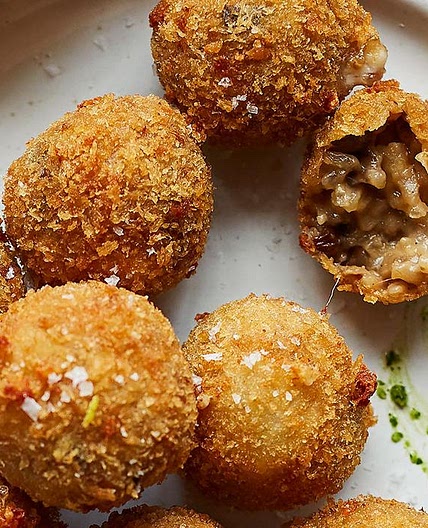 Porcini mushroom arancini
