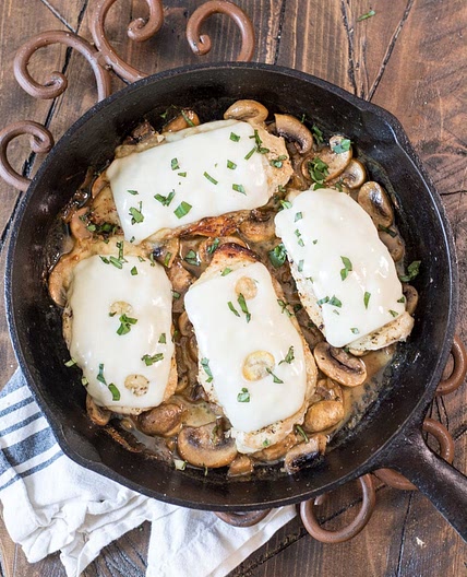 One Pan Mushroom Chicken (keto + low carb)