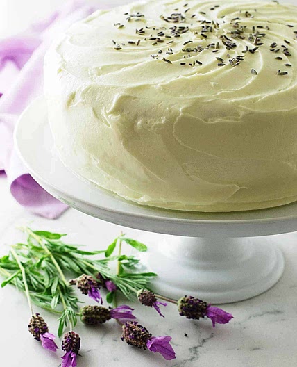 Lavender Cake with Lavender Cream Cheese Icing