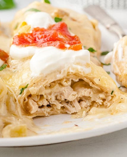 White Chicken Enchiladas