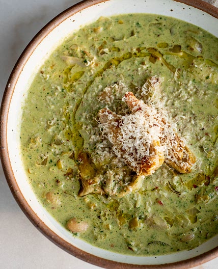 Spinach Artichoke White Bean Soup