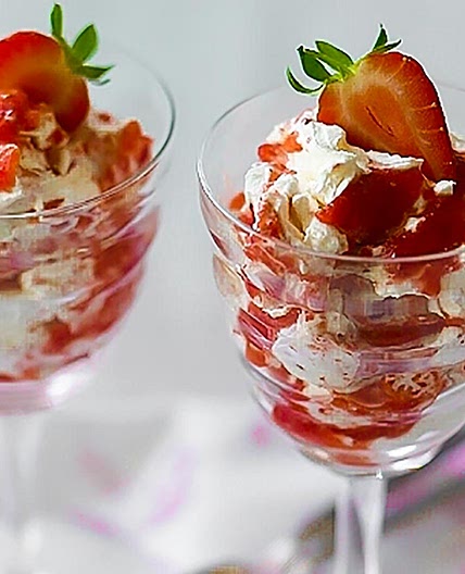 Eton mess with ginger cordial
