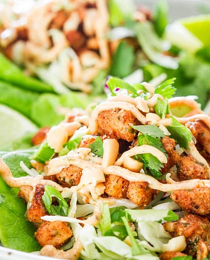 Jamaican Jerk Chicken Lettuce Wraps