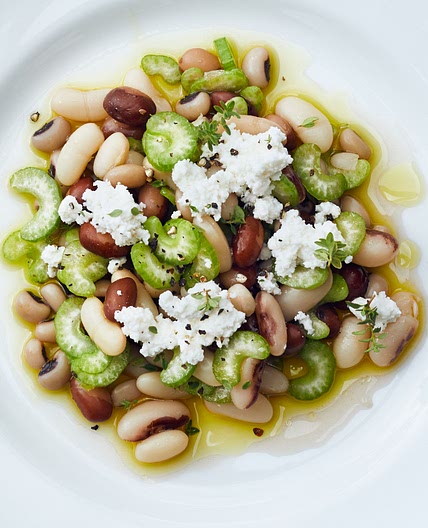 Marinated Beans with Celery and Ricotta Salata