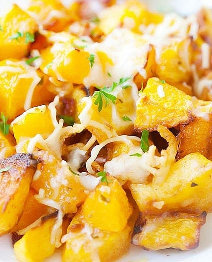 Garlic Parmesan Roasted Butternut Squash