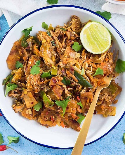 Sri Lankan Chicken Kottu Roti (Chicken Koththu Roti)