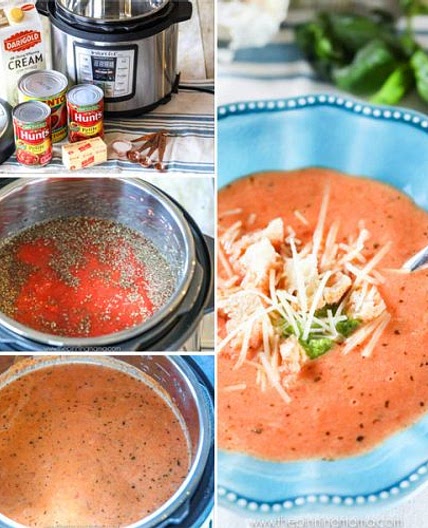 Instant Pot Creamy Tomato Basil Soup