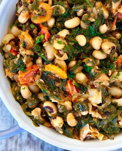 Greek Black-Eyed Peas and Spinach Recipe