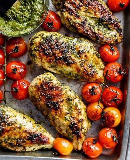 2 Ingredient Pesto Chicken