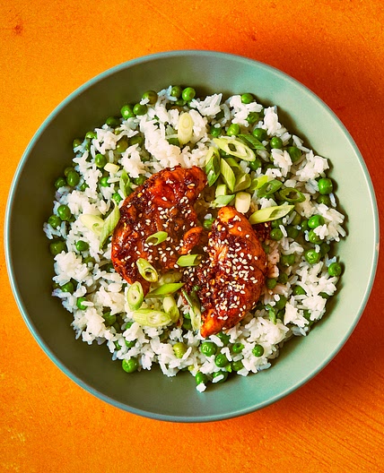 Chicken Teriyaki With Rice And Peas