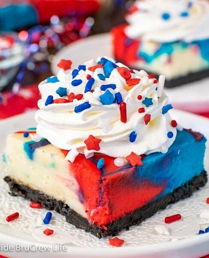 Red White and Blue Cheesecake Bars Recipe