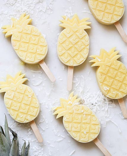 Pineapple Coconut Rum Popsicles