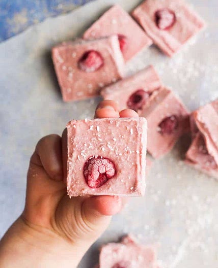 Raspberry Peanut Butter Freezer Bites