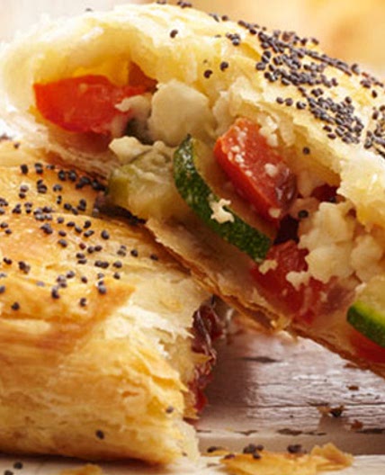 Roasted Mediterranean Vegetables Puff Parcels