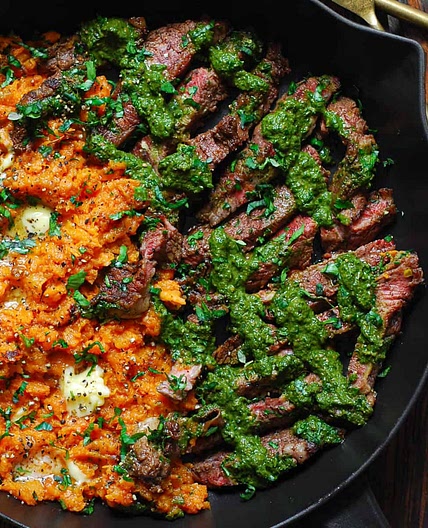 Steak with Green Sauce