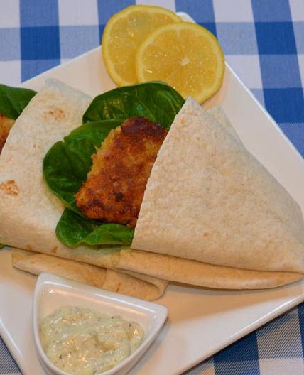 Fish burger wraps