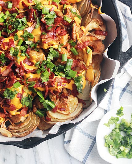 Whole30/Paleo loaded potatoes with marinated chicken